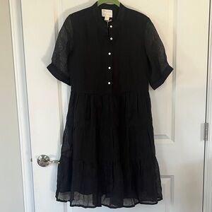 NWT-Black Button-Down Dress